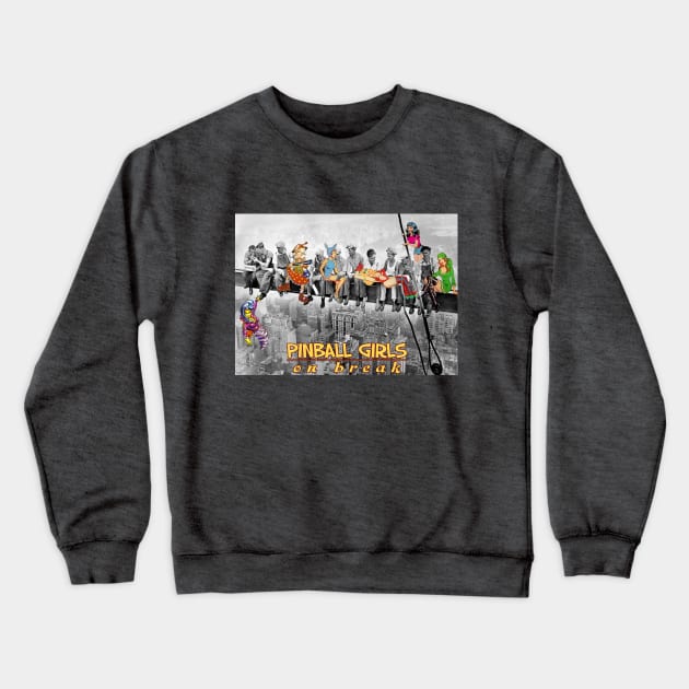 Pinball Girls on break Crewneck Sweatshirt by Uwantmytees